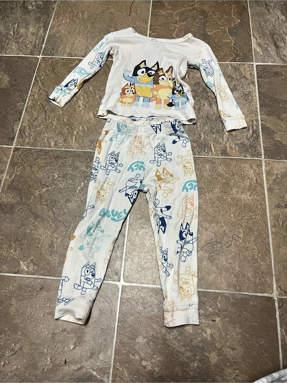 Bluey pajama set Girls Size 3T Cotton